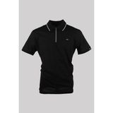 Paul & Shark Erkek Pamuklu Polo Yakalı Düğme Kapamalı Kısa Kollu Siyah Gömlek 24411319-011