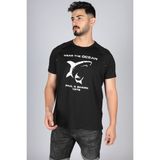 Paul & Shark Erkek Pamuklu Regular Fit Düz Kısa Kollu Siyah T-Shirt 23411018-011 - 2XL