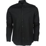 Paul & Shark Erkek Pamuklu Slim Fit Ince Düğme Kapamalı Siyah Gömlek C0P3065-011 - 45