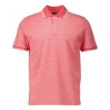 Paul & Shark Erkek Polo Yaka Çizgili Kısa Kollu Pamuklu Kırmızı Beyaz Polo Yaka T-Shirt 25411226-123 - 2XL