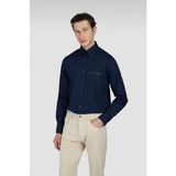 Paul & Shark Erkek Regular Fit %100 Pamuk Gold Marka Logo Desenli Uzun Kollu Lacivert Gömlek 25413500-013 - 42