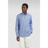 Paul & Shark Erkek Regular Fit %100 Pamuk Kareli Uzun Kollu Beyaz-Mavi Gömlek 15313048-S67 - 40