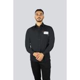 Paul & Shark Erkek Regular Fit %100 Pamuklu Göğüste Işleme Desenli Uzun Kollu Siyah Gömlek 25413529-011 - 40