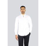 Paul & Shark Erkek Regular Fit %100 Pamuklu Shark Logolu Uzun Kollu Beyaz Gömlek 99313001-010 - 40