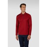 Paul & Shark Erkek Regular Fit %100 Pamuklu Yarım Fermuarlı Kırmızı Polo Yaka T-Shirt 15311722-636