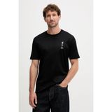Paul & Shark Erkek Regular Fit %100 Pamuklu Yuvarlak Yakalı Logo Desenli Siyah T-Shirt 15311628-011