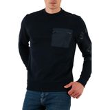 Paul & Shark Erkek Regular Fit Bisiklet Yaka, Cep Detaylı Sweatshirt, Lacivert, XS