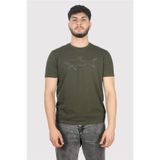 Paul & Shark Erkek Regular Fit, Bisiklet Yaka, Kısa Kollu T-Shirt, Haki, S