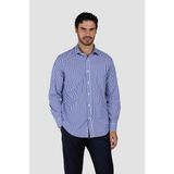 Paul & Shark Erkek Regular Fit Çizgi Desenli Uzun Kollu Mavi Gömlek 25413032CF-V91 - 42