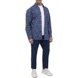 Paul & Shark Erkek Regular Fit Desenli Uzun Kol Lacivert-Beyaz Gömlek 21413446-001 - 40