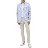 Paul & Shark Erkek Regular Fit Desenli Uzun Kol Mavi Gömlek 21413426-001 - 45