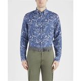 Paul & Shark Erkek Regular Fit Desenli Uzun Kol Mavi1 Gömlek 21413426-100