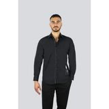 Paul & Shark Erkek Regular Fit Logo Baskılı Pamuklu Uzun Kollu Siyah Gömlek 25413527-011 - 40