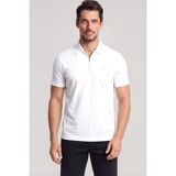 Paul & Shark Erkek Regular Fit Logo Detaylı Pamuklu Kısa Kollu Beyaz Polo Yaka T-Shirt 26411262SM-010