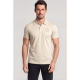 Paul & Shark Erkek Regular Fit Logo Işlemeli Pamuklu Kısa Kollu Bej Polo Yaka T-Shirt 26411270-348