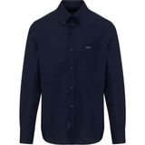 Paul & Shark Erkek Regular Fit Metalik Shark Logolu %100 Pamuklu Uzun Kollu Lacivert Gömlek 15313316-013 - 40