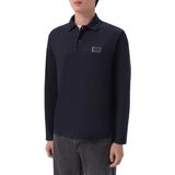 Paul & Shark Erkek Regular Fit Pamuklu Logo Etiketli Uzun Kollu Lacivert Polo Yaka T-Shirt 16311728-50D - XL