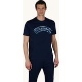 Paul & Shark Erkek Regular Fit Pamuklu Yuvarlak Yakalı Baskılı Kısa Kollu Mavi T-Shirt 26411071A-013 - 3XL