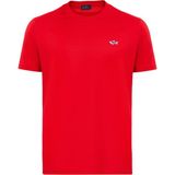 Paul & Shark Erkek Regular Fit Ribanalı Yakalı Metalik Logo Detaylı Pamuklu Kısa Kollu Kırmızı T-Shirt 99311005A-577 - 3XL