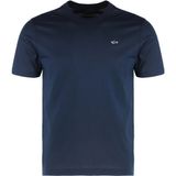 Paul & Shark Erkek Regular Fit Ribanalı Yakalı Metalik Logo Detaylı Pamuklu Kısa Kollu Lacivert T-Shirt 99311005A-013 - 4XL
