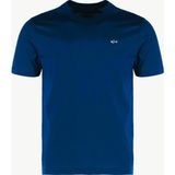 Paul & Shark Erkek Regular Fit Ribanalı Yakalı Metalik Logo Detaylı Pamuklu Kısa Kollu Mavi T-Shirt 99311005-342