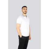 Paul & Shark Erkek Regular Fit Yakası ve Kolları Şerit Çizgili Pamuklu Kısa Kollu Beyaz Polo Yaka T-Shirt 25411310-010