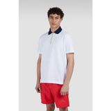 Paul & Shark Erkek Regular Fit Yarım Fermuarlı Pamuklu Kısa Kollu Beyaz Polo Yaka T-Shirt 25411326-010 - 2XL