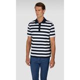 Paul & Shark Erkek Regular Fit Yatay Çizgili %100 Pamuklu Kısa Kollu Lacivert-Beyaz Polo Yaka T-Shirt 15311749-321
