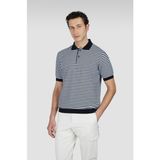 Paul & Shark Erkek Regular Fit Yatay Çizgili %100 Pamuklu Kısa Kollu Siyah-Beyaz Polo Yaka T-Shirt 25411613-217