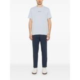 Paul & Shark Erkek Regular Fit Yuvarlak Yaka Ince %100 Pamuklu Kısa Kollu Mavi T-Shirt 25411060-904 - 2XL