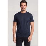 Paul & Shark Erkek Regular Fit Yuvarlak Yakalı Pamuklu Logo Işlemeli Kısa Kollu Lacivert T-Shirt 26411049A-013 - 4XL