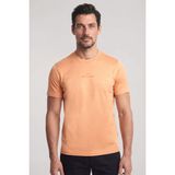 Paul & Shark Erkek Regular Fit Yuvarlak Yakalı Pamuklu Logo Işlemeli Kısa Kollu Turuncu T-Shirt 26411049-231 - 2XL