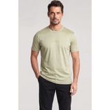Paul & Shark Erkek Regular Fit Yuvarlak Yakalı Pamuklu Logo Işlemeli Kısa Kollu Yeşil T-Shirt 26411049-722