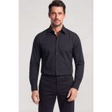 Paul & Shark Erkek Slim Fit Logo Göğsünde ve Sırtında Logo Detaylı Uzun Kollu Siyah Gömlek 26413802-011 - 39