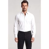 Paul & Shark Erkek Slim Fit Logo Işleme Detaylı Pamuklu Uzun Kollu Beyaz Gömlek 26413800-010 - 42