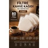 Paulmat V60 Filtre Kahve Kağıdı 80 Adet – Doğal Kağıt - 240 Adet