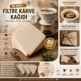 Paulmat V60 Filtre Kahve Kağıdı 80 Adet – Doğal Kağıt