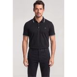 PAUL&SHARK Erkek Düğme Kapama Kısa Kol %100 Pamuk Siyah Polo Yaka T-Shirt