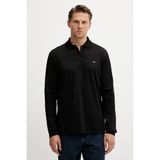 PAUL&SHARK Erkek Düğme Kapama Uzun Kol Polo Yaka Reqgular Fit Siyah-Gümüş Polo Yaka T-Shirt 15311727-11D