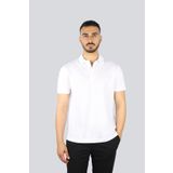PAUL&SHARK Erkek Kısa Kollu Pamuklu Düğme Kapamalı Polo Yaka Beyaz-Altın Polo Yaka T-Shirt -10E 25411232