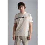 PAUL&SHARK Erkek Marka Logolu Pamuklu Normal Kalıp Günlük Bej T-Shirt -490 24411031