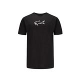 PAUL&SHARK Erkek Marka Logolu Pamuklu Normal Kalıp Günlük Siyah T-Shirt -011 24411085