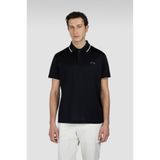 PAUL&SHARK Erkek Pamuklu Marka Logolu Kısa Kollu Polo Yaka Siyah Polo Yaka T-Shirt