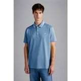 PAUL&SHARK Erkek Pamuklu Polo Yakalı Düğme Kapamalı Kısa Kollu Açık Mavi Polo Yaka T-Shirt -337 24411262