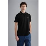 PAUL&SHARK Erkek Pamuklu Polo Yakalı Düğme Kapamalı Kısa Kollu Siyah Polo Yaka T-Shirt -011 24411331