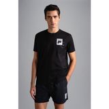 PAUL&SHARK Erkek Pamuklu Regular Fit Yuvarlak Yaka Siyah T-Shirt -011 24411117