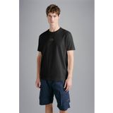 PAUL&SHARK Erkek Pamuklu Regular Fit Yuvarlak Yaka Siyah T-Shirt 24411033-011