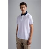 PAUL&SHARK Erkek Polo Yaka Düğme Kapamalı Kısa Kollu Beyaz Polo Yaka T-Shirt -010 24411261