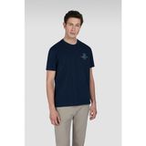 PAUL&SHARK Erkek Regular Fit Grafik Baskılı Pamuklu Yuvarlak Yaka Kısa Kollu Lacivert T-Shirt -013 25411101