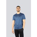 PAUL&SHARK Erkek Regular Fit Kare Desenli Yuvarlak Yakalı Kısa Kollu Mavi T-Shirt -264 25411038